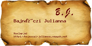 Bajnóczi Julianna névjegykártya