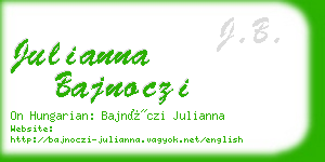 julianna bajnoczi business card